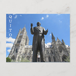 basílica statue quito briefkaart