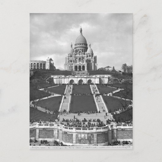 Basilica van Sacre-Coeur, Montmartre, 1876-1910 Briefkaart (Voorkant)