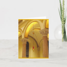 Basilicakaart voor een kerk en een reservaat notitiekaartje