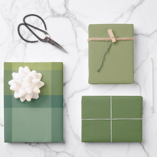Basilicum & Dille Inpakpapier Plat Vel Set van 3 (Voorkant)