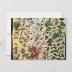 Basilicum en pepers briefkaart