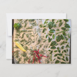 Basilicum en pepers briefkaart