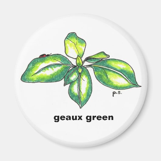 Basilicum, geaux green magneet (Voorkant)