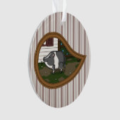 Basilicum het Varken Acryl Ornament (voorkant)