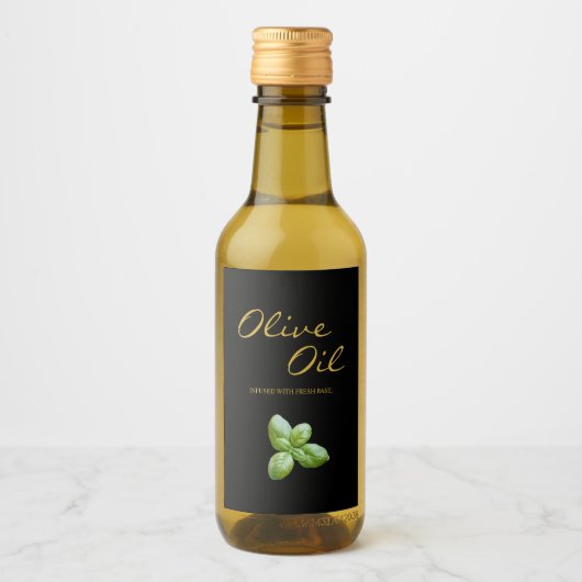 Basilicum Olijfolie Favoriet Infusielabel Wijn Etiket (Voorkant)