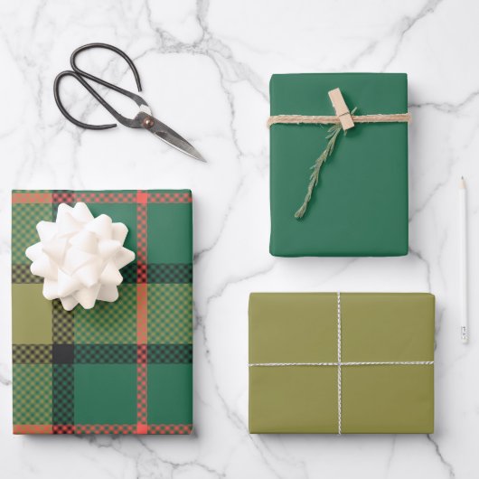 Basilicum & Oregano Inpakpapier Plat Set van 3 Vel (Voorkant)