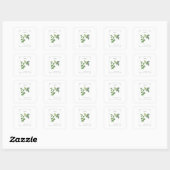 Basilicum - vierkante sticker (Vel)