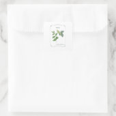 Basilicum - vierkante sticker (Tas)