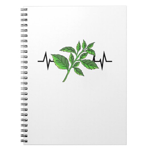 Basilicumplant Hartslag Notitieboek (Voorkant)