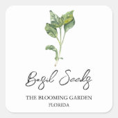 Basilicumzaadjes label (Voorkant)