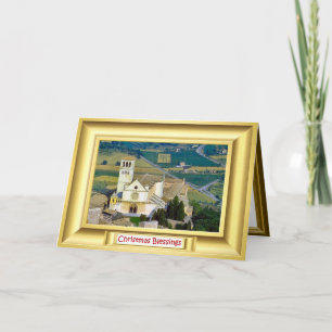 Basiliek, Assisi, Italië Feestdagen Kaart