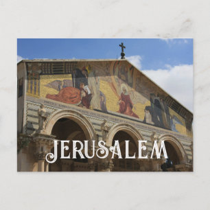 Basiliek van Agony Jeruzalem Israël Briefkaart