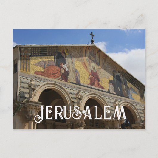 Basiliek van Agony Jeruzalem Israël Briefkaart (Voorkant)