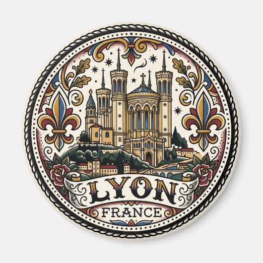Basiliek van Notre-Dame de Fourvière Frankrijk Magneet (Voorkant)