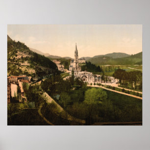 Basiliek van Notre Dame, Lourdes, Frankrijk Poster