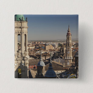 Basiliek van Onze Lieve Vrouw van de Pilaar Vierkante Button 5,1 Cm