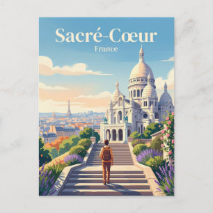 Basiliek van Sacré-Cœur Frankrijk Briefkaart