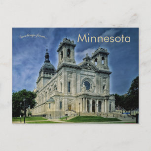 Basiliek van Saint Mary Minneapolis Minnesota Briefkaart