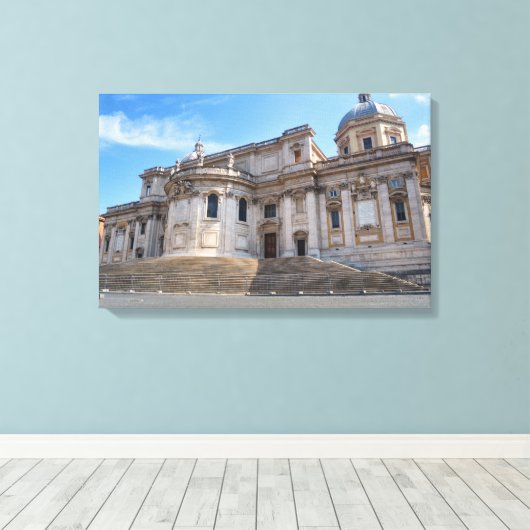 Basiliek van Santa Maria Maggiore in Rome Canvas Afdruk (Insitu (Houten vloer))