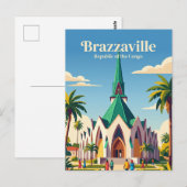 Basiliek van St. Anne Republiek Congo Briefkaart (Voorkant / Achterkant)