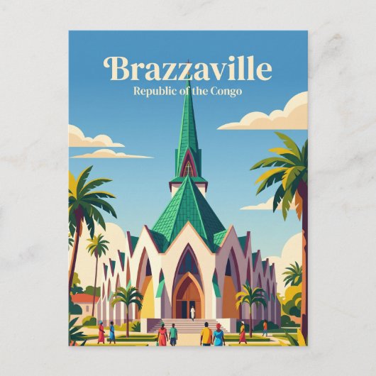 Basiliek van St. Anne Republiek Congo Briefkaart (Voorkant)