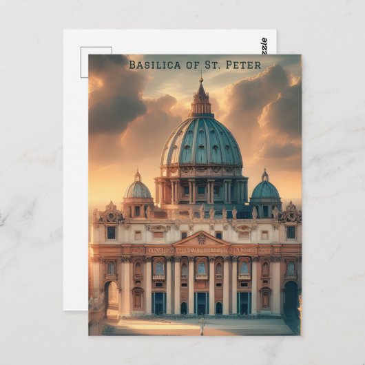 Basiliek van St. Peter Italië Europa Reizen Briefkaart (Voorkant / Achterkant)