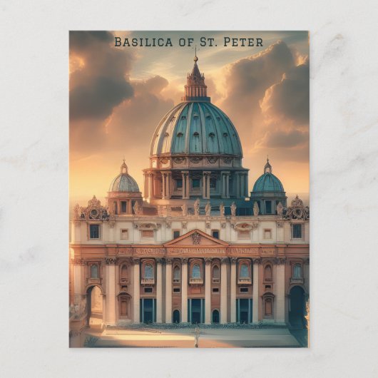 Basiliek van St. Peter Italië Europa Reizen Briefkaart (Voorkant)