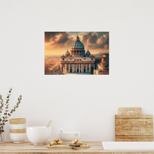 Basiliek van St. Peter Italië Europa Reizen Poster (Keuken)