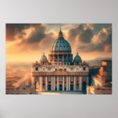 Basiliek van St. Peter Italië Europa Reizen Poster (Voorkant)