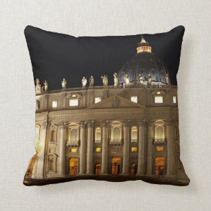 Basiliek van Vaticaanstad 's nachts Kussen