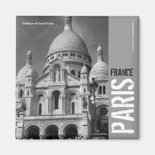 Basilique du Sacré-Coeur Paris France Square Magn Magneet