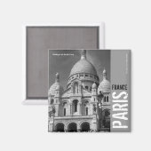 Basilique du Sacré-Coeur Paris France Square magne Magneet (Voorkant / Achterkant)