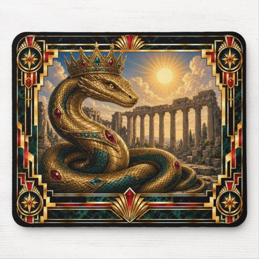 Basilisk, Art Deco Mythisch Muismat (Voorkant)