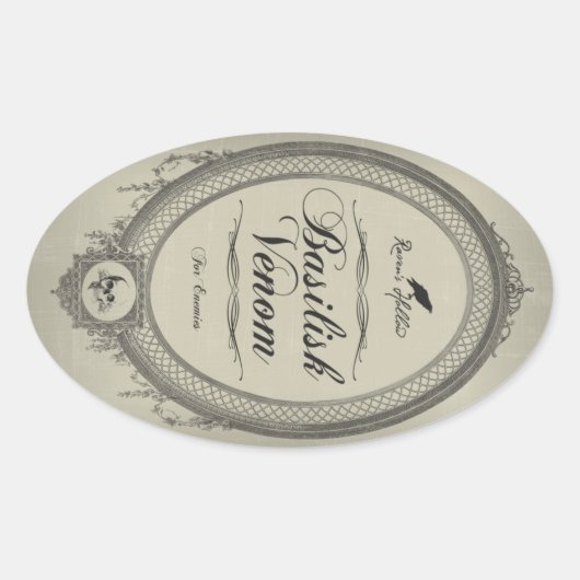 Basilisk Venom Halloween Jar Sticker Label (Voorkant)
