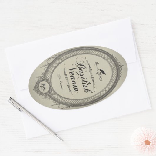 Basilisk Venom Halloween Jar Sticker Label (Envelop)