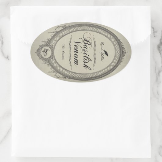 Basilisk Venom Halloween Jar Sticker Label (Tas)