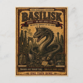 Basilisk, Vintage Circus Monster Briefkaart
