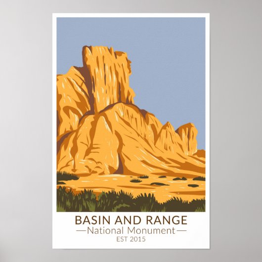 Basin en Range National Monument Nevada Poster (Voorkant)