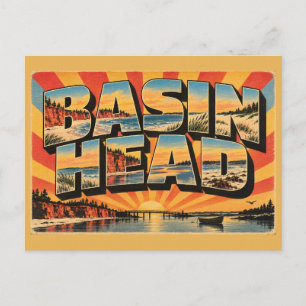 Basin Head PEI zingende zanden rode kliffen kunst Briefkaart