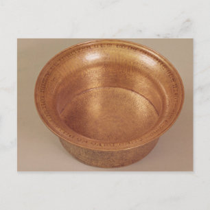 Basin met geometrische patronen briefkaart