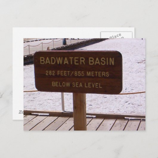 Basin Sign-Briefkaart Briefkaart (Voorkant / Achterkant)