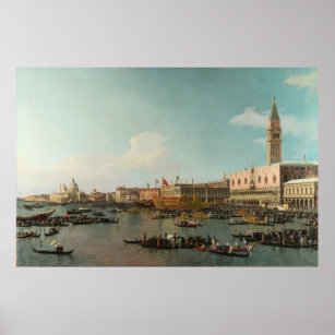 Basin van San Marco op Ascension Day (door Canalet Poster