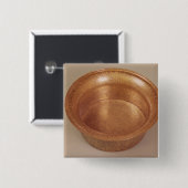 Basin, versierd met geometrische patronen vierkante button 5,1 cm (Voorkant /achterkant)