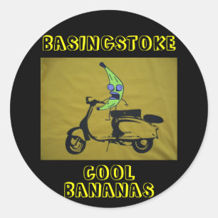 BASINGSTOKE COOL BANANAS RONDE STICKER
