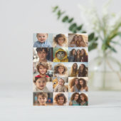 Basis 15 foto collage raster briefkaart (Staand voorkant)
