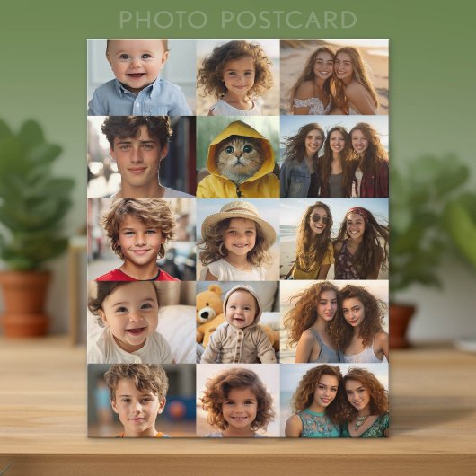 Basis 15 foto collage raster briefkaart
