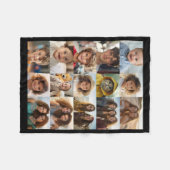 Basis 15 foto-collageraster fleece deken (Voorkant (Horizontaal))