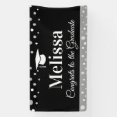 Basis afstudeerfeestbanner aangepaste naam  spandoek (Verticaal)