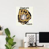 Basis Ball & Glove Poster (Thuiskantoor)