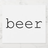 Basis Bier Label - Wit Bier Etiket (Enkel label)